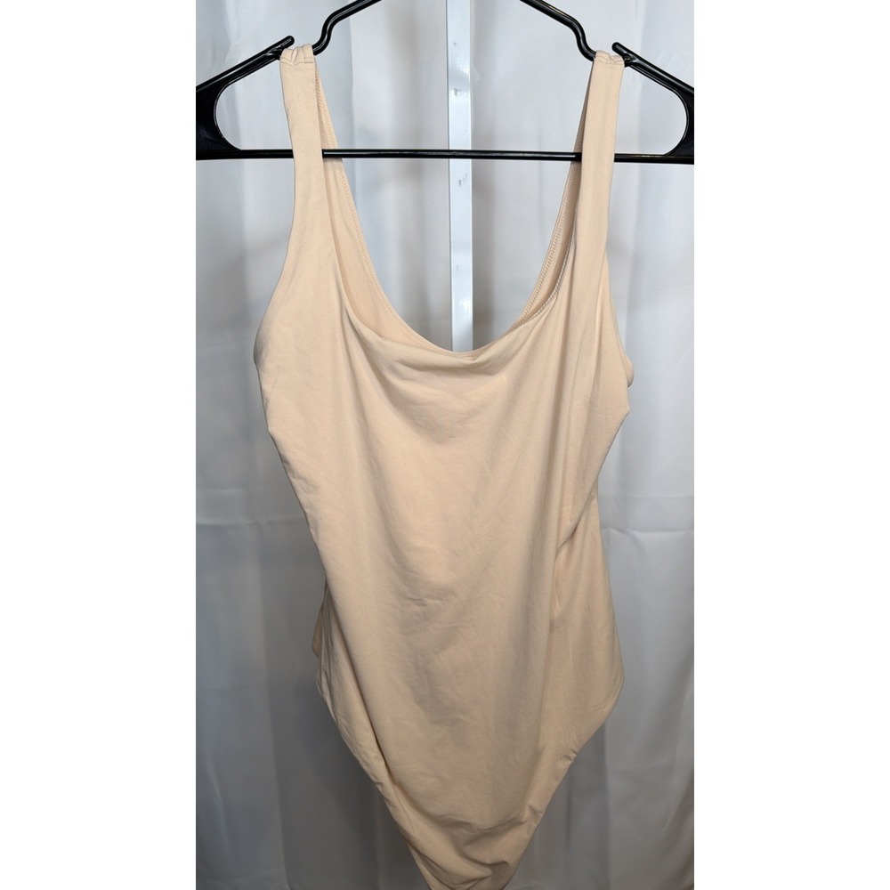 Auden Women's 4-Way Stretch Tank Bodysuit Beige Size  Large - NEW - Picture 2 of 12